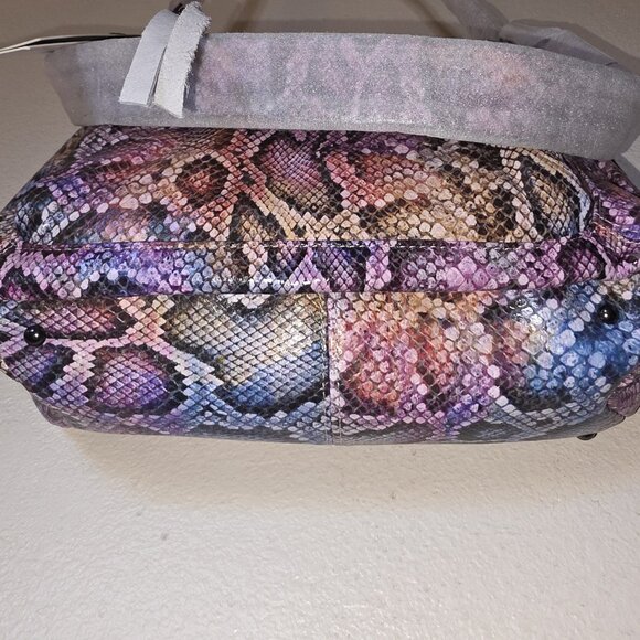 Aimee Kestenberg Fifth Ave Convertible Snake Leather Crossbody Shoulder Bag NWT - Picture 13 of 16